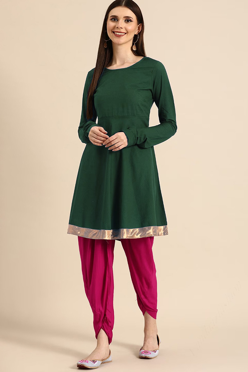 Plain frock kurti hot sale