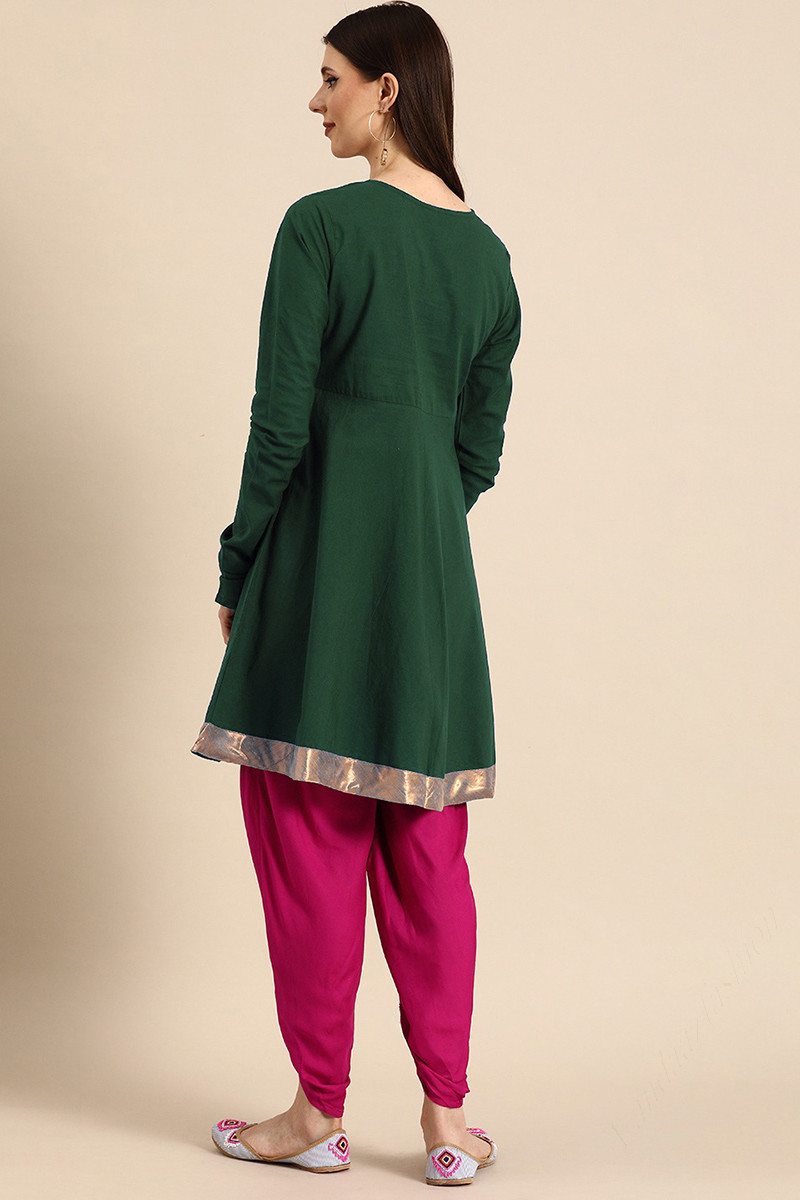 Plain frock style kurti on sale