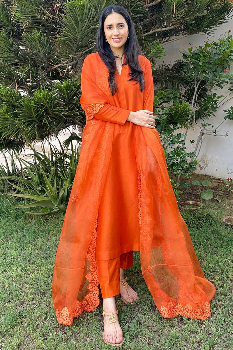 Orange - Net - Buy Salwar Suits for Women Online in Latest Designs