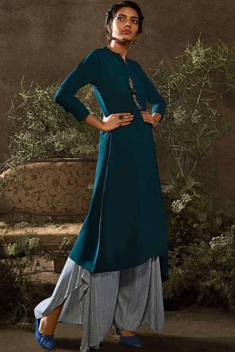 Plain palazzo sales pant suit