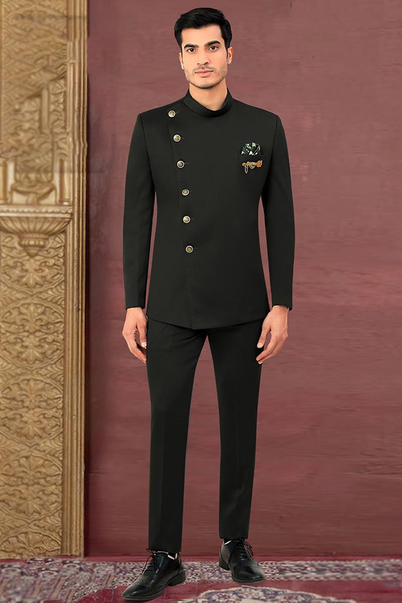 Black jodhpuri sherwani top