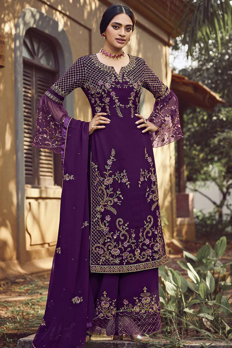 Buy Purple Suit Sets for Women by SELVIA Online | Ajio.com