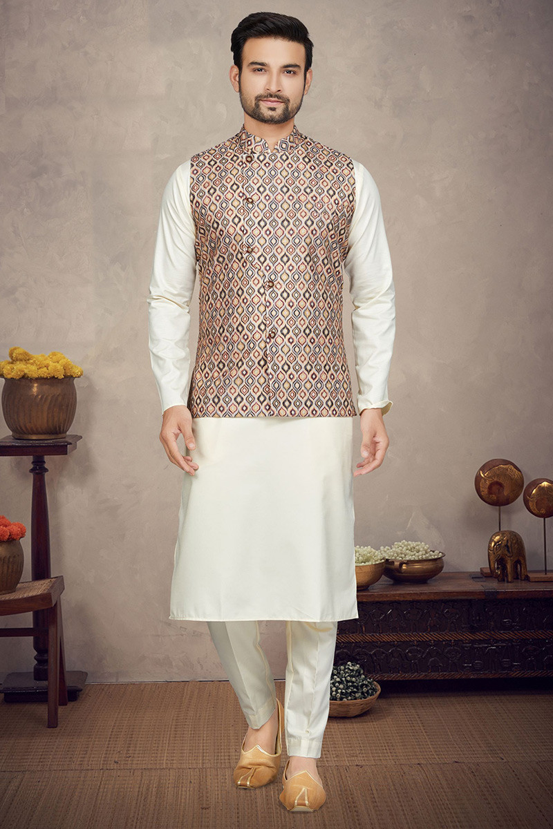 Kurta pajama with outlet full sleeve jacket