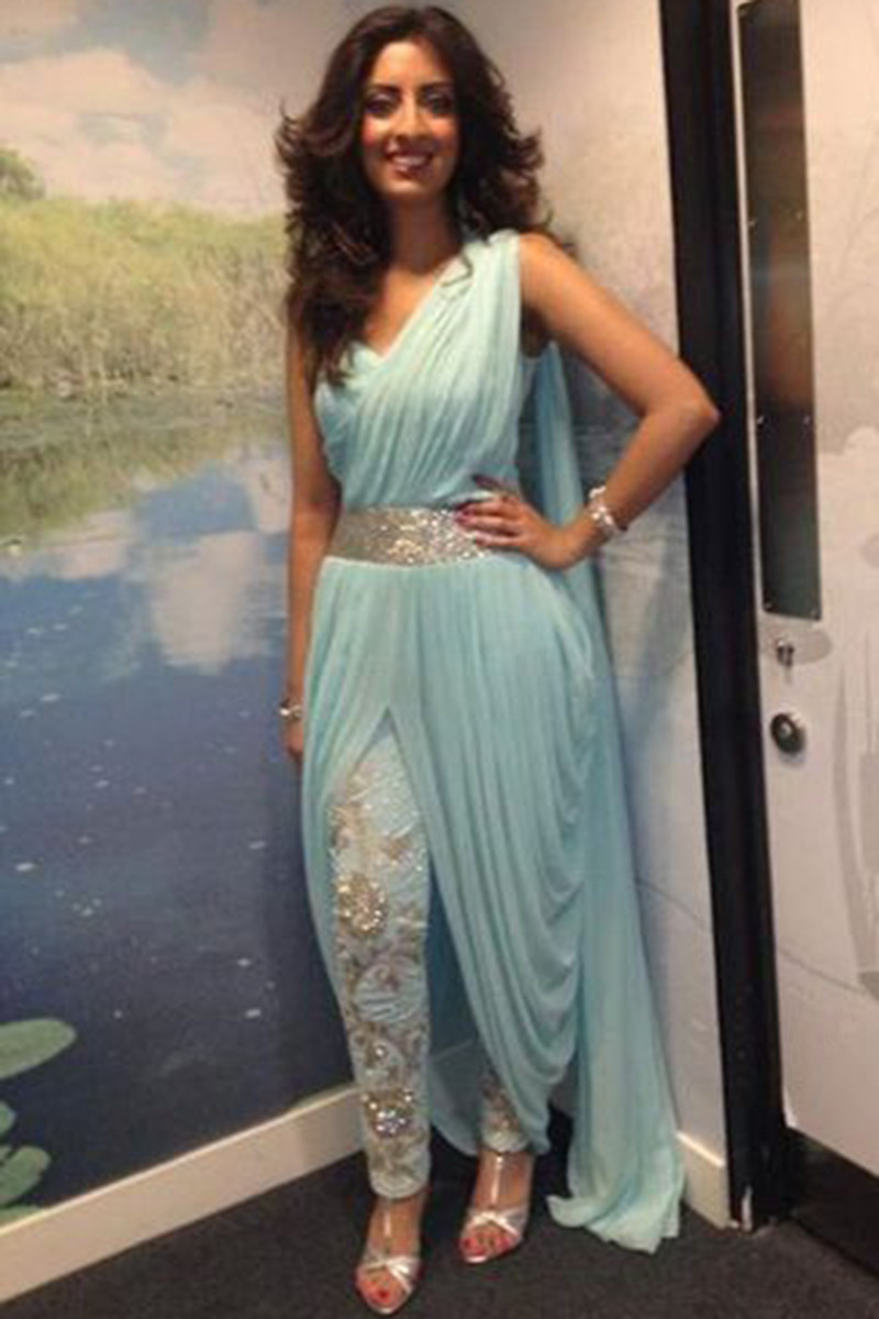 Designer Indo Western Saree - Ruhi Singh's Choice | Aliyana – Aliyana  Designer Wear