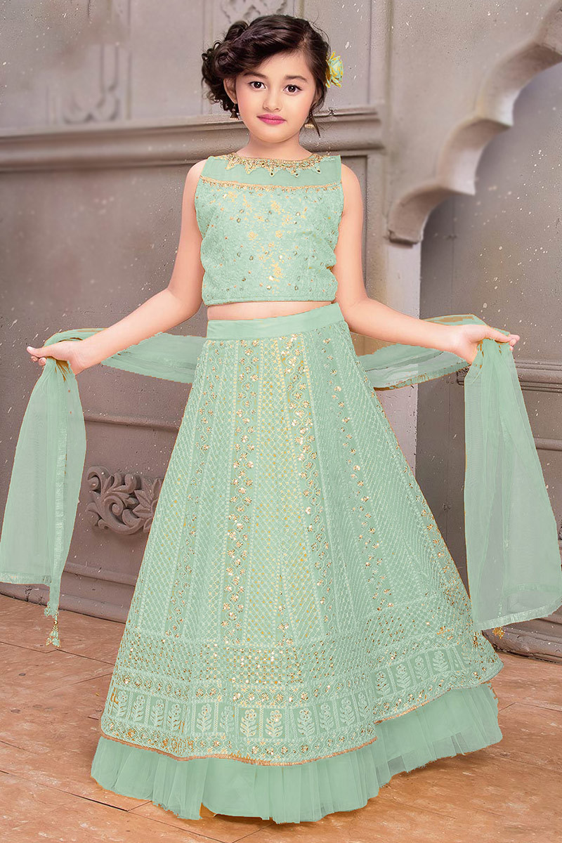Net lehenga top for girls