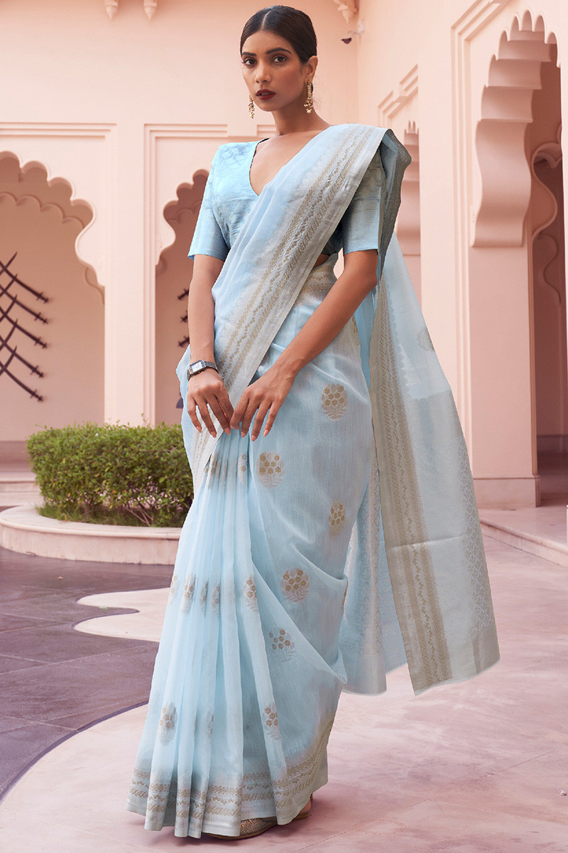 Linen party deals wear sarees