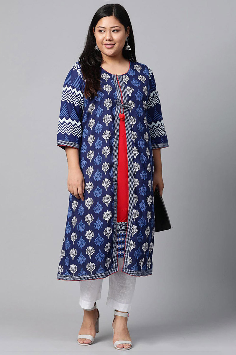 Buy Dresses for Prom Cotton Blue Kurti LKV0041