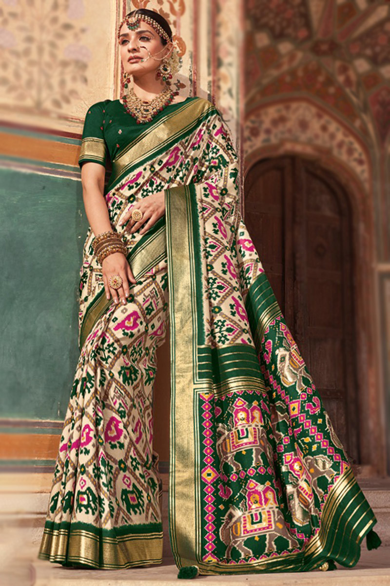 Beige sarees wedding shop