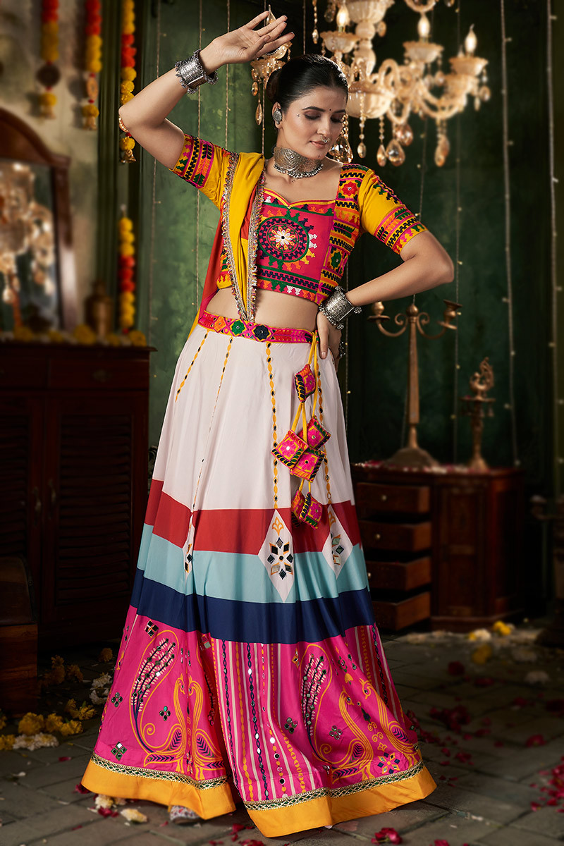 Cotton silk chaniya choli top