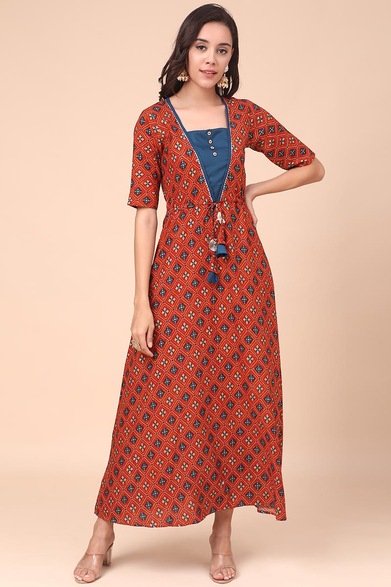 Rustorange kurtis sales