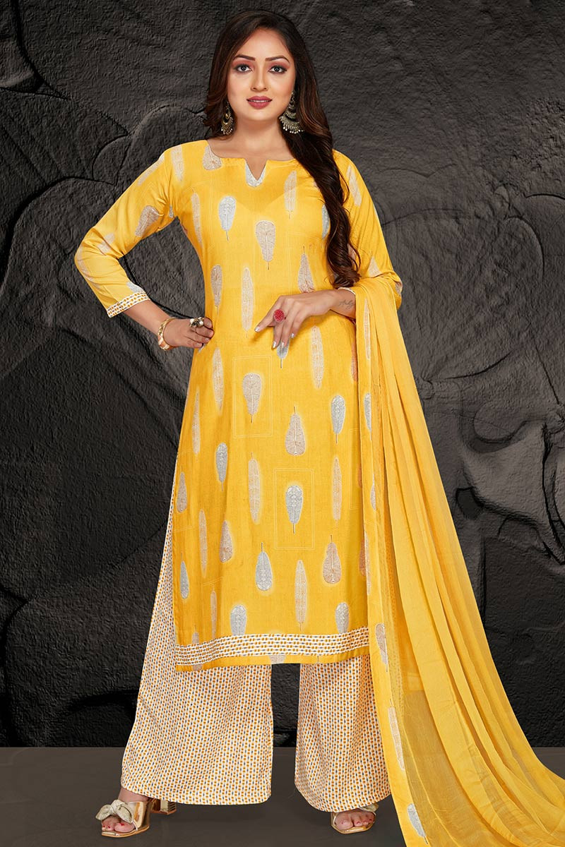 Yellow palazzo suits outlet