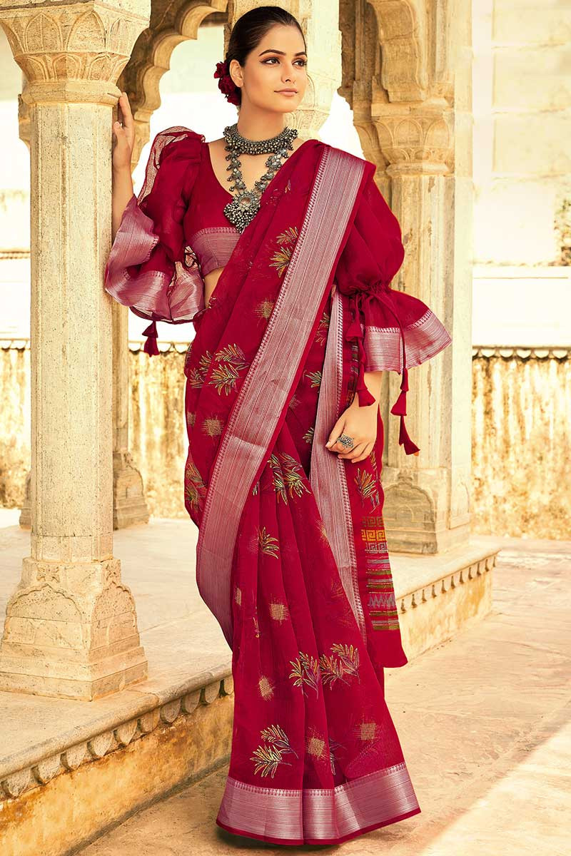 Printed fancy saree shop