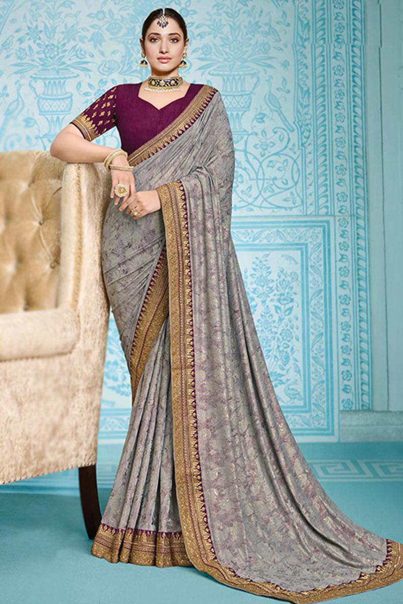 Buy Attractive Blue Banglory Silk Party Wear Saree With Blouse From Ethnic  plus