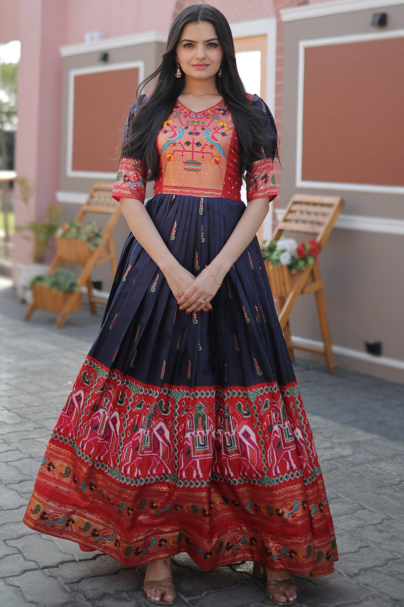 Long frock deals silk