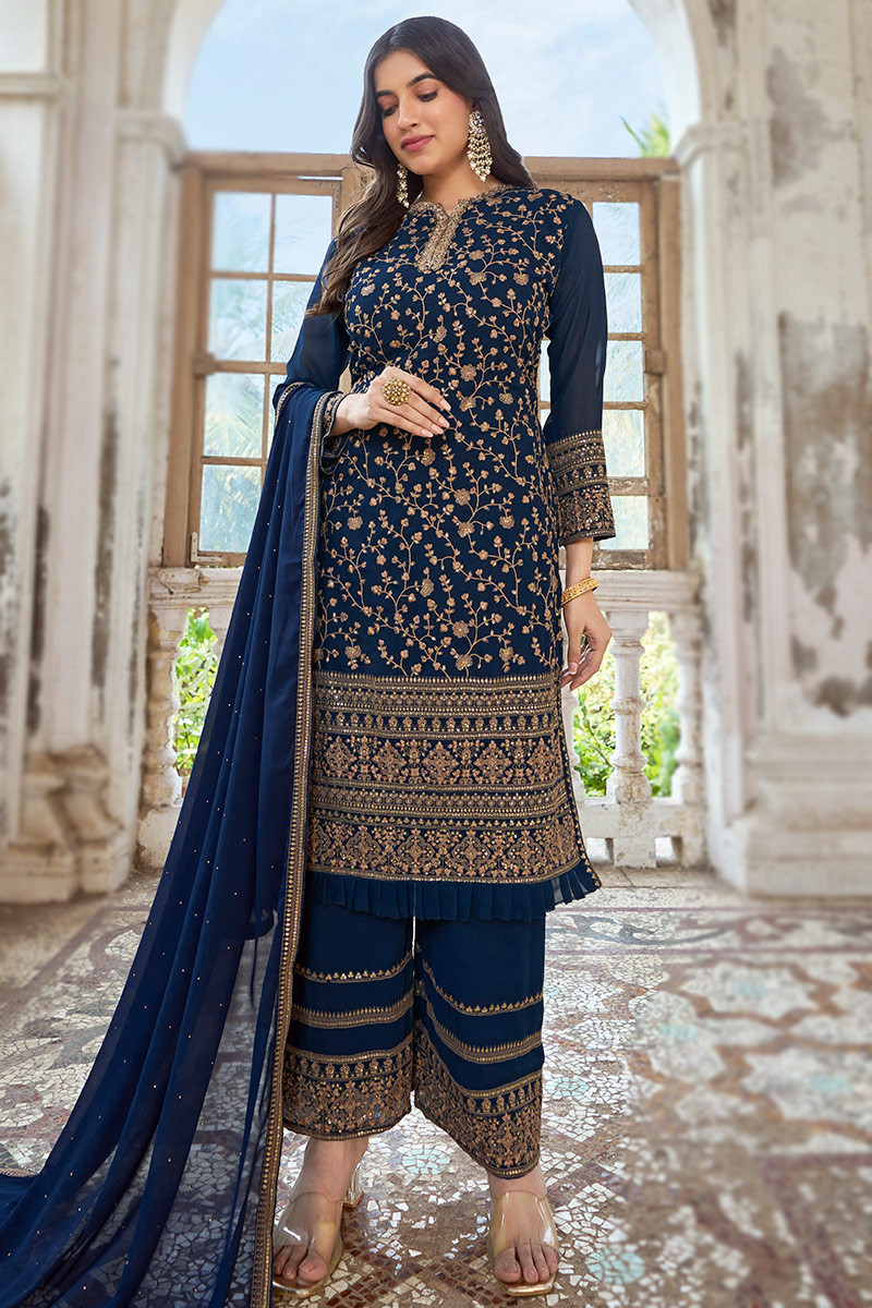 Ethnic wear palazzo suit hotsell