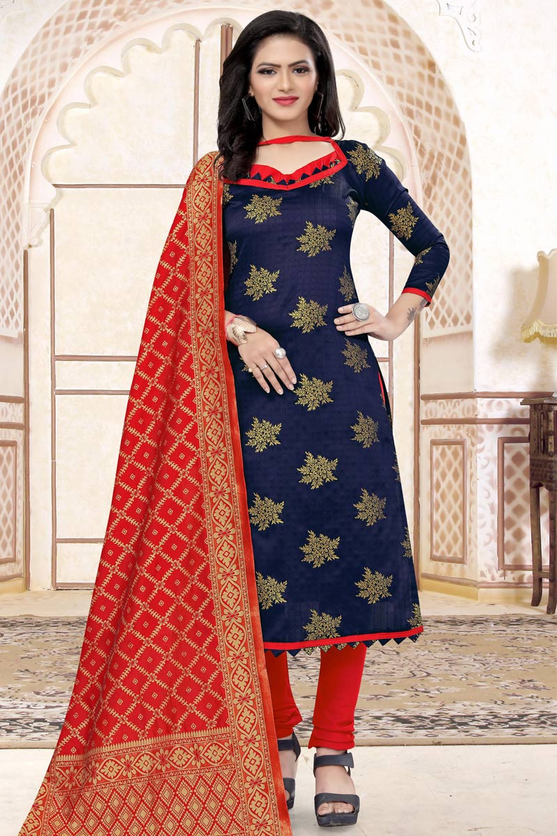Silk churidar top set