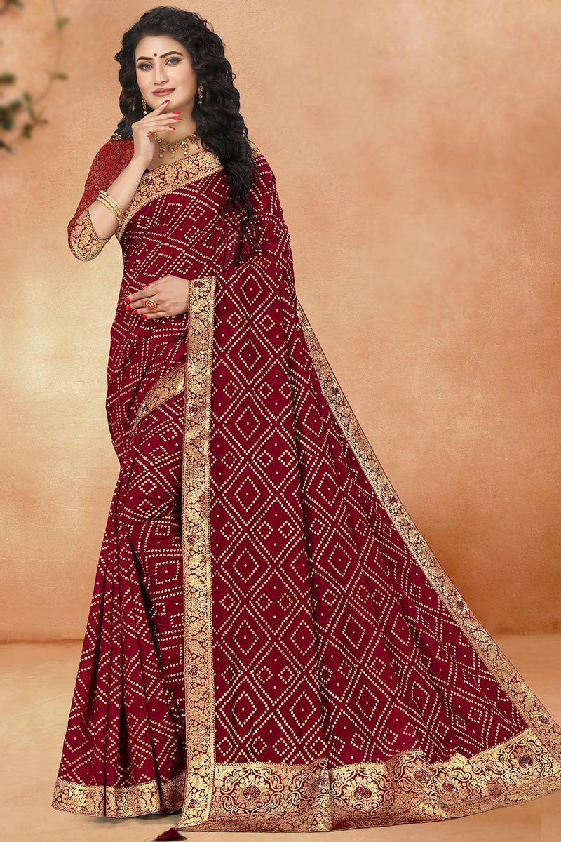 Bandhej silk sarees cheap