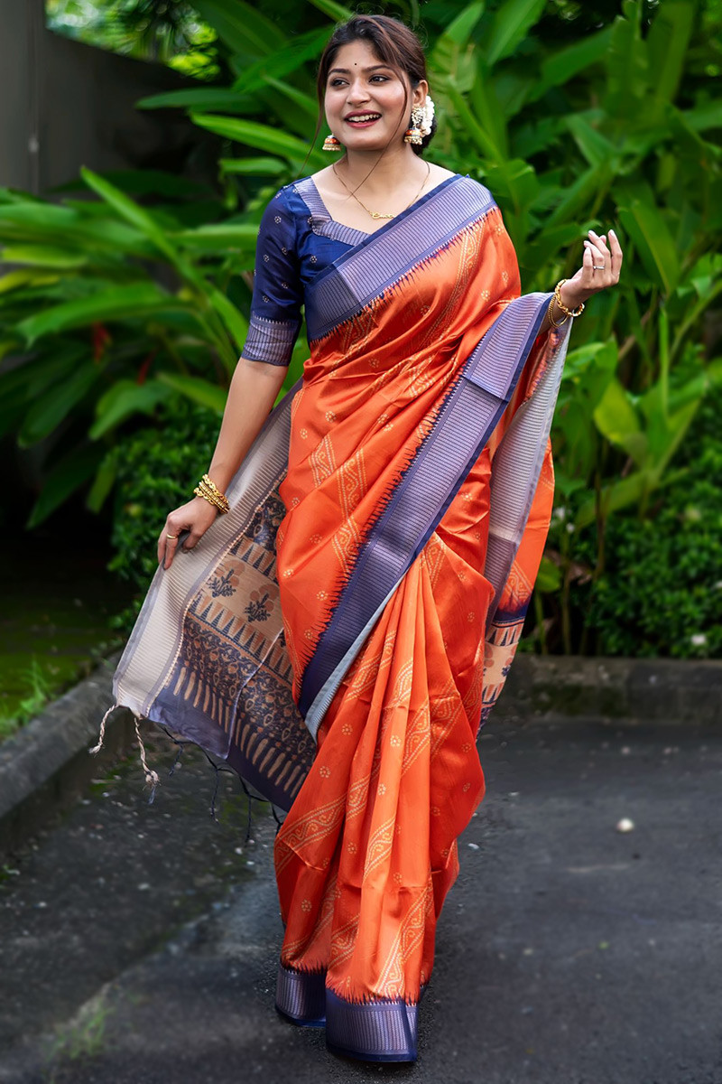 Bandhani print silk sarees online