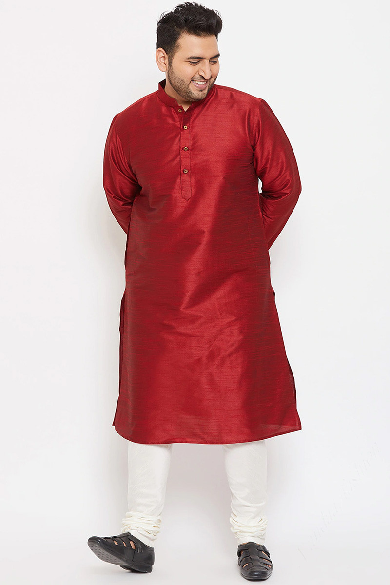 Plain top red churidar