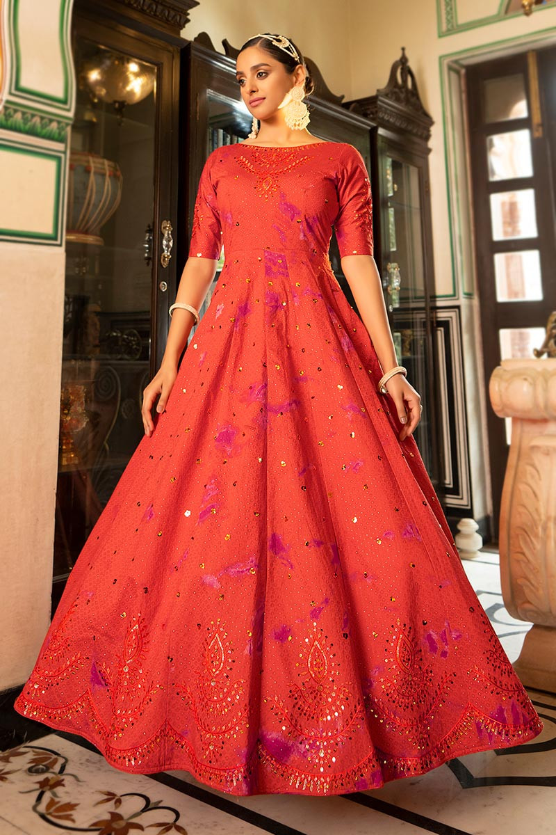 Long hot sale length frocks