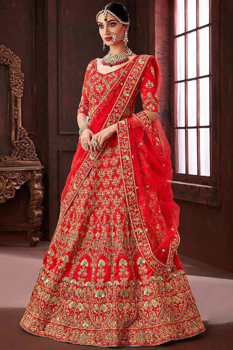 Buy online Women Silk Lehenga Choli With Dupatta Set from ethnic wear for  Women by Halfsareestudio for ₹4679 at 50% off | 2024 Limeroad.com