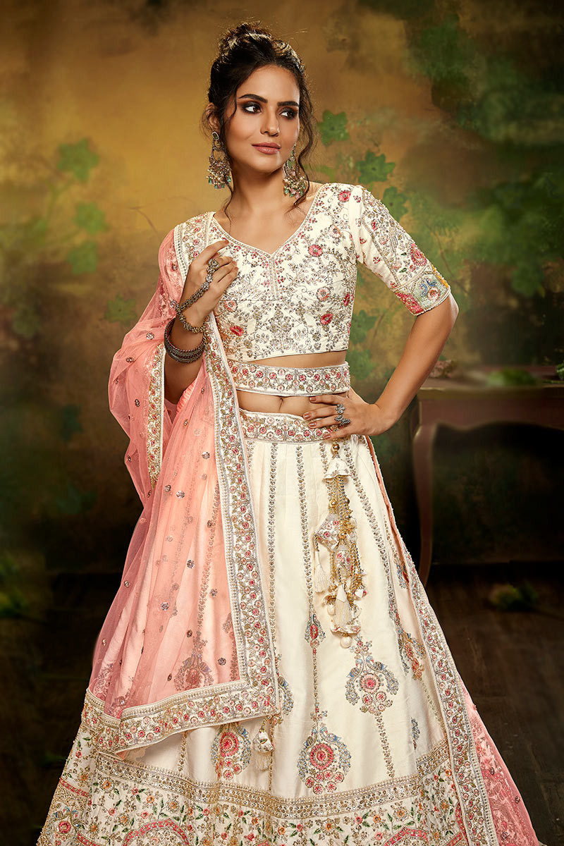 Off white lehenga choli top