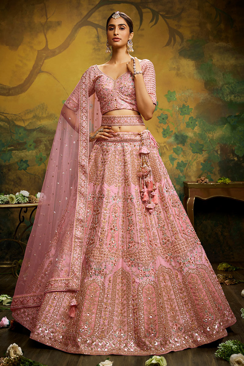 Silk ghagra choli top