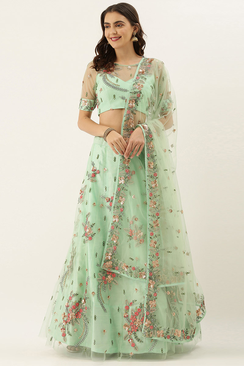 Mint green indian clearance wedding dress