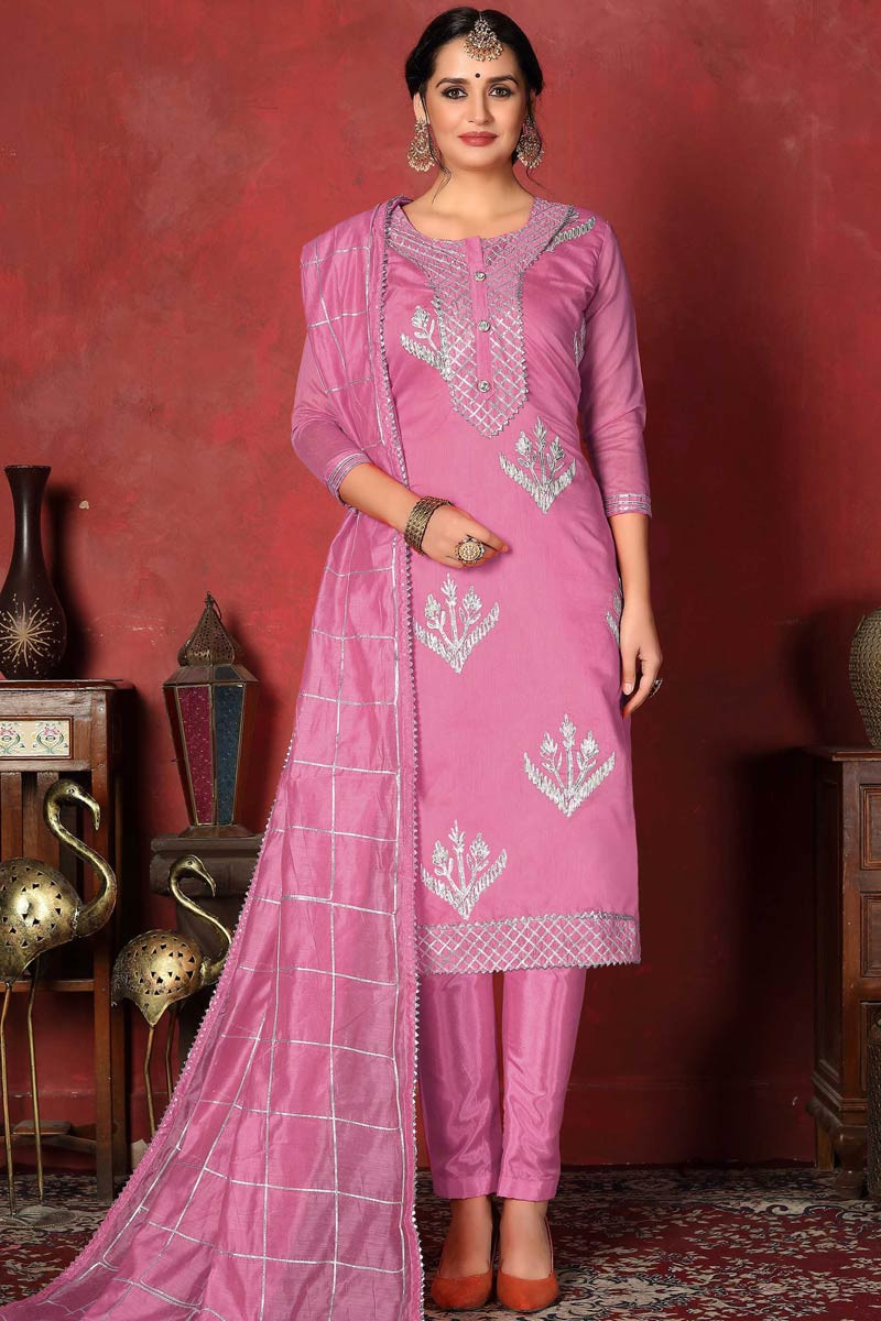 Cotton suit with gota patti work shop