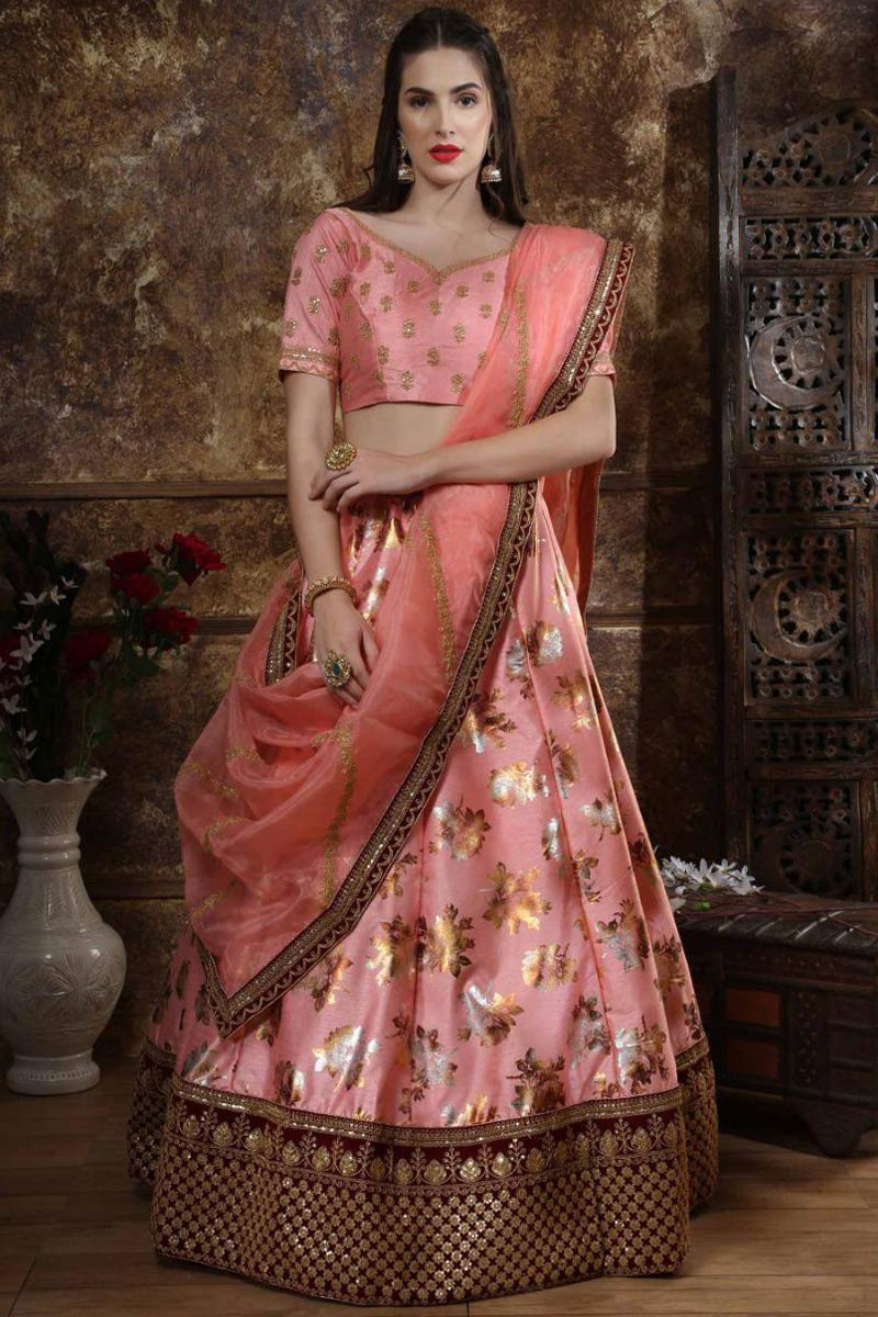 Shop Pink Net Dupatta for Women Online from India's Luxury Designers 2024