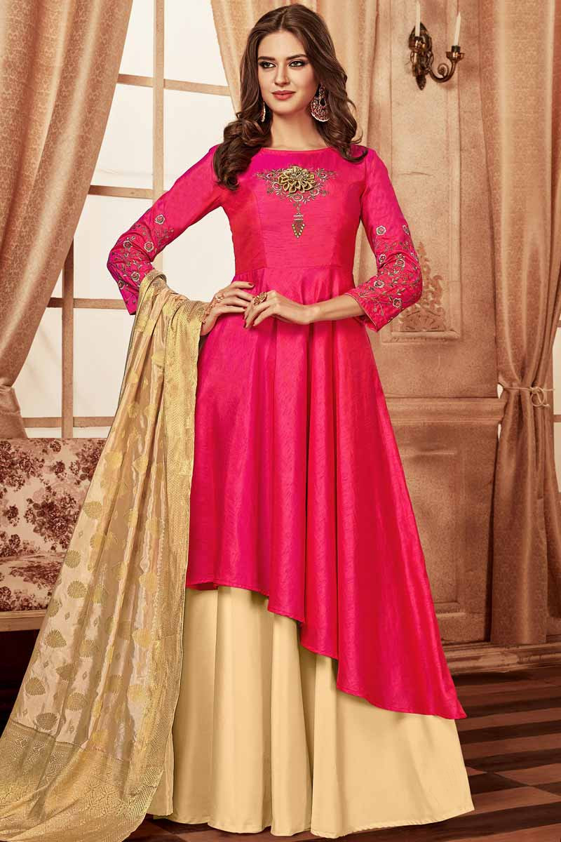 Silk sale anarkali online