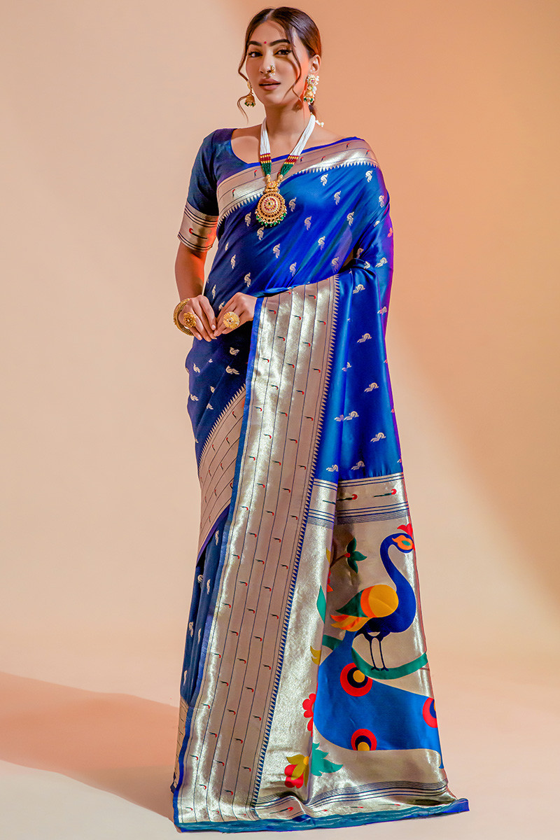 Radhe silk handloom Paithani saree – Saffronfashionindia