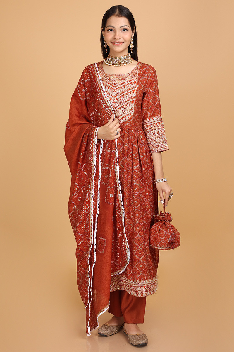 Bandhej cotton suits online