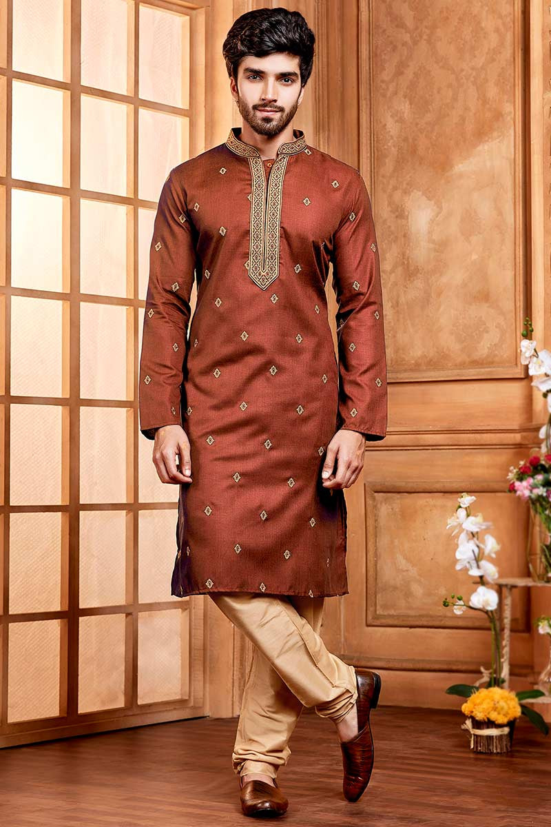 Rust colour kurta pajama sale