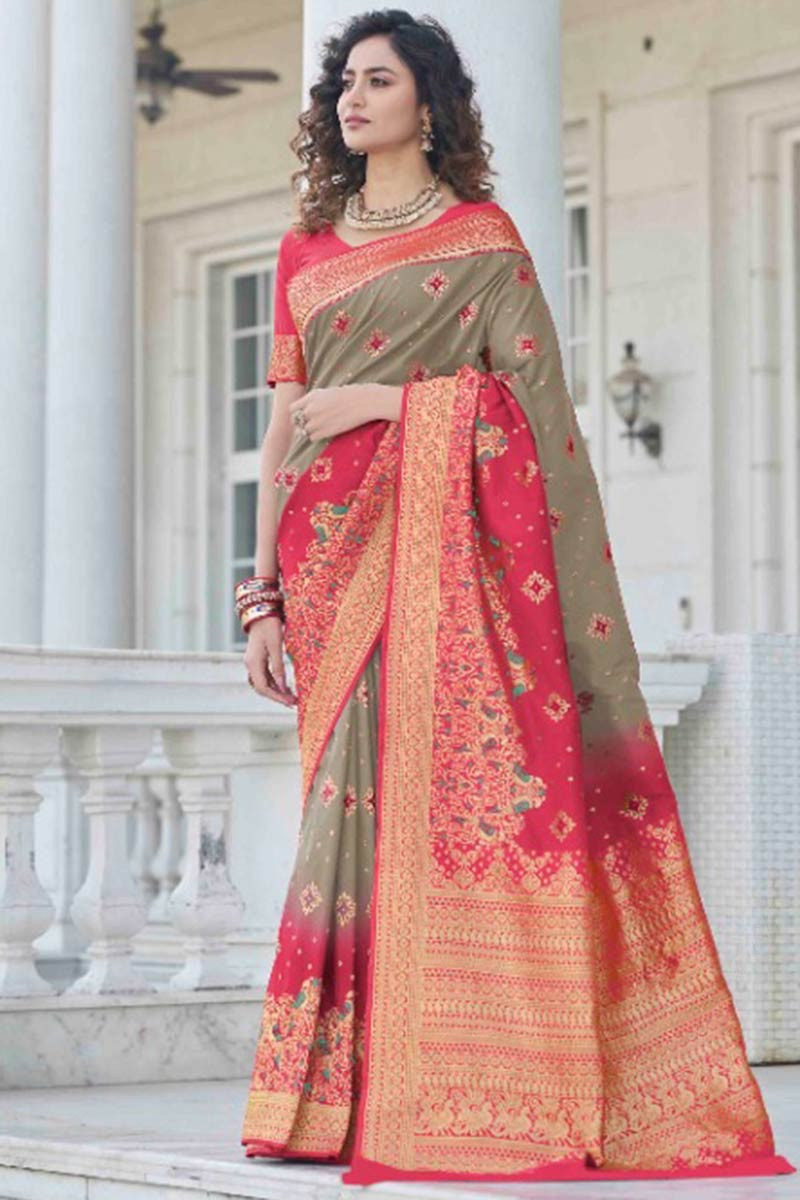 Your designer wear banarasi clearance saree