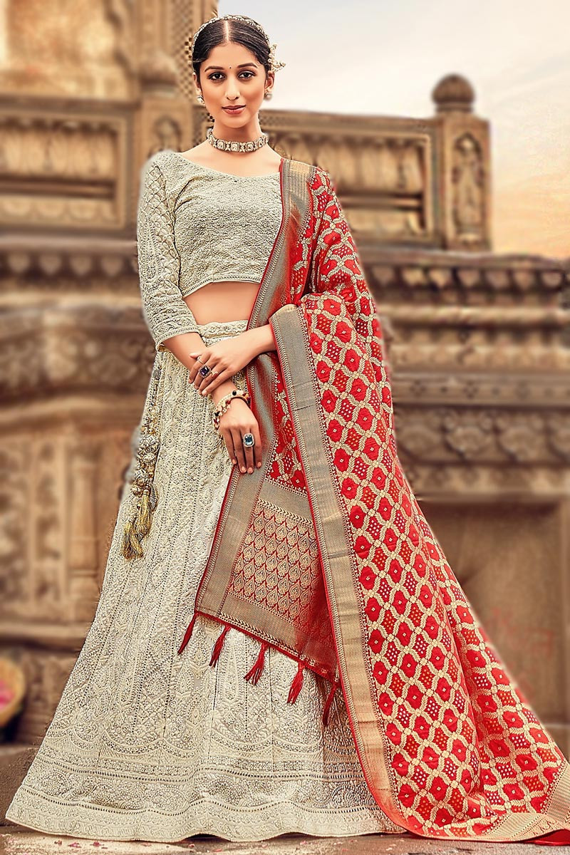 Buy Lucknowi Chikankari Lehenga | Wedding lehenga | Dress365days
