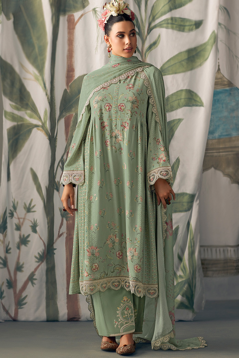 Cotton frock with palazzo new arrivals