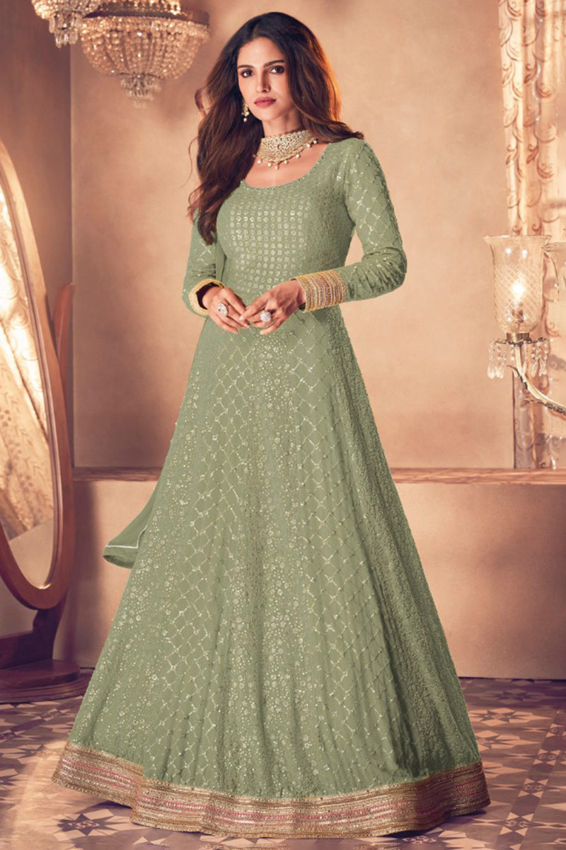 Indian Pakistani Ethnic Work Gown Designer Salwar Kameez Long Anarkali  Dresses | eBay