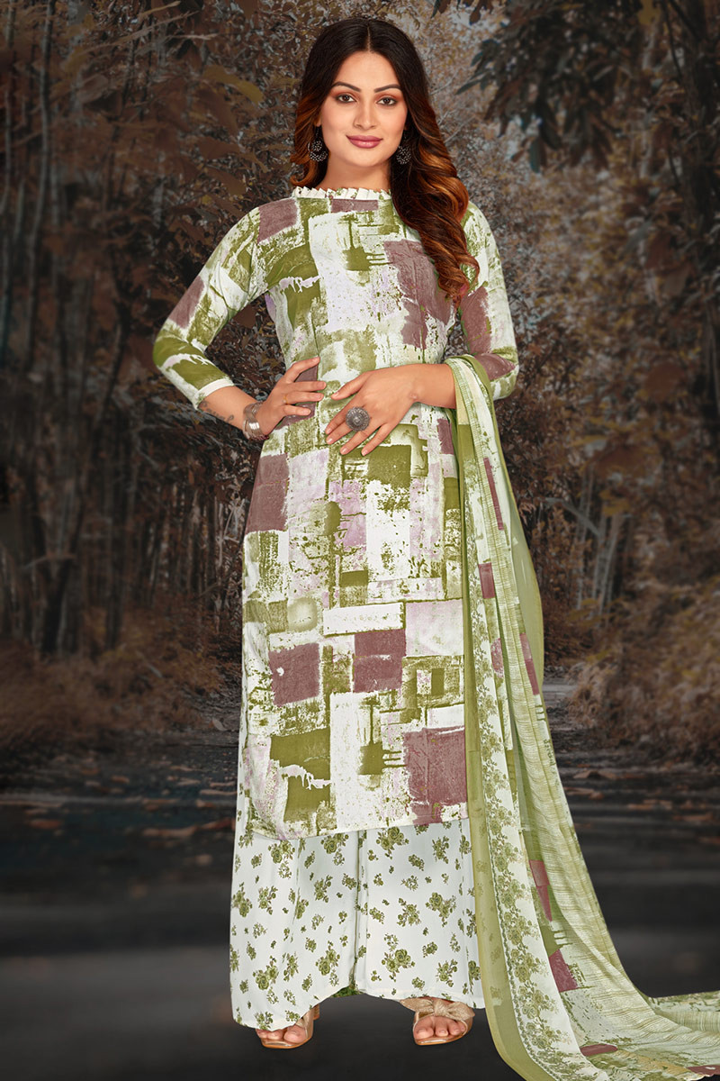 Printed palazzo store suit