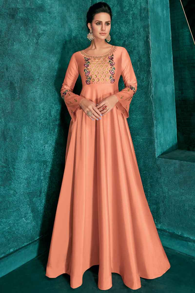 Silk outlet ethnic gown