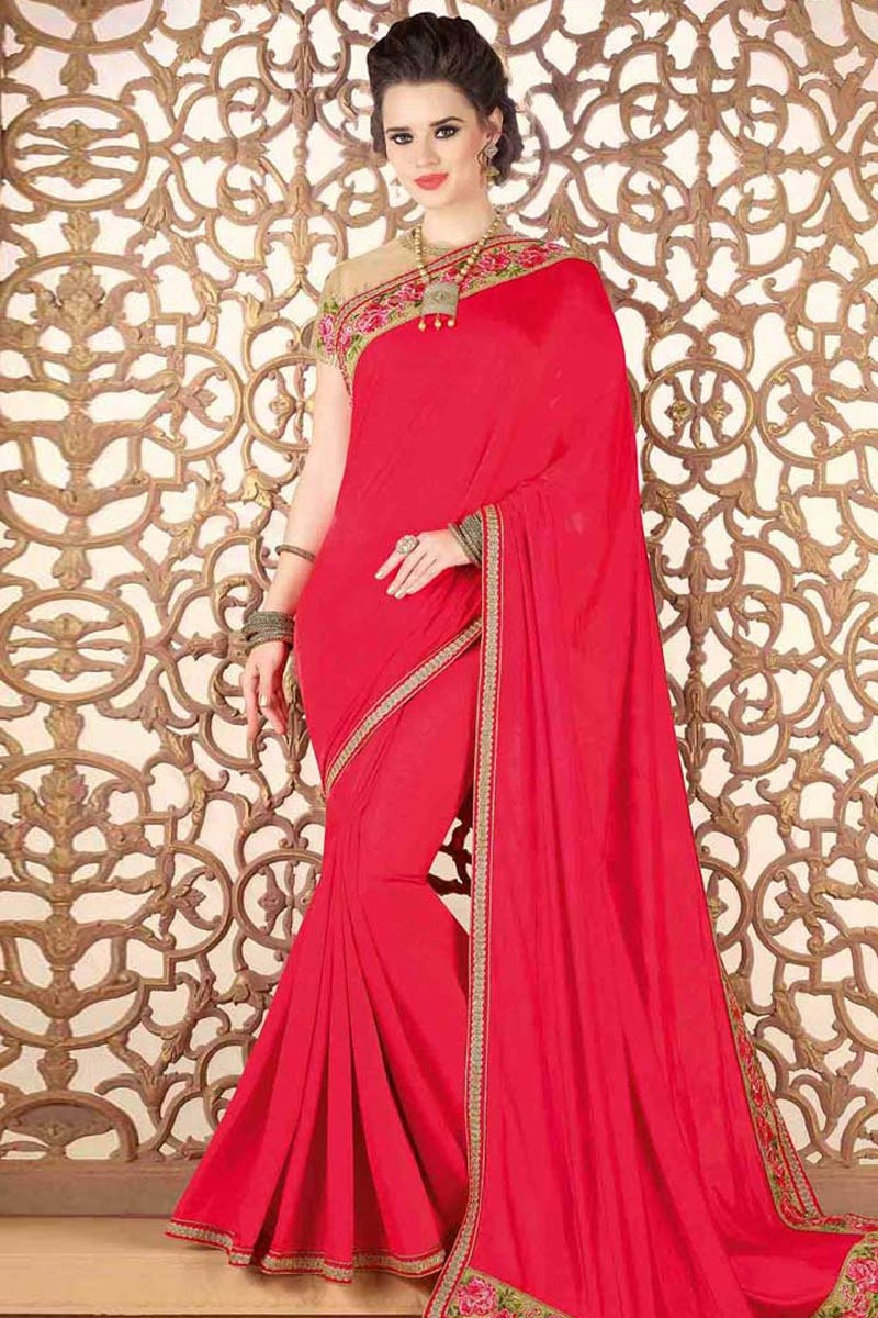Buy Turcoish Color Latest Saree Collection Online in India – Joshindia