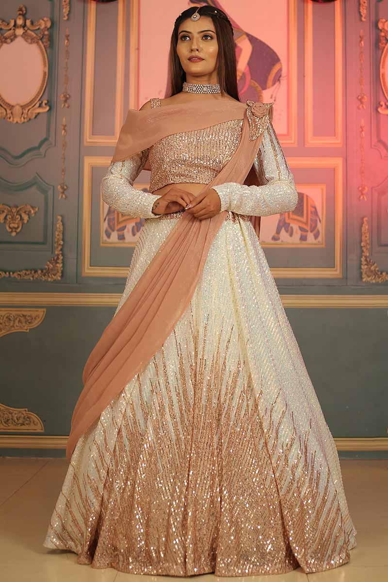 Indian Designer New party Wear Faux Georgette lehenga Pakistani top lehenga  | eBay