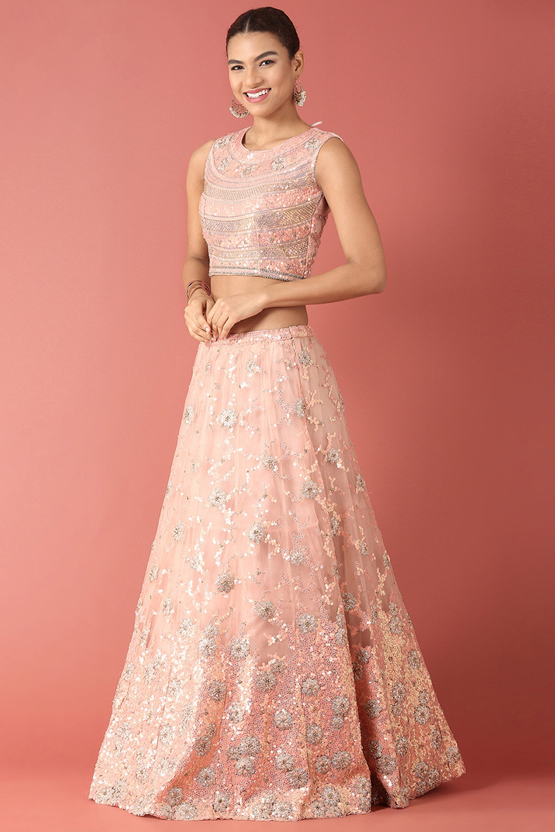 Light peach colour gown sale