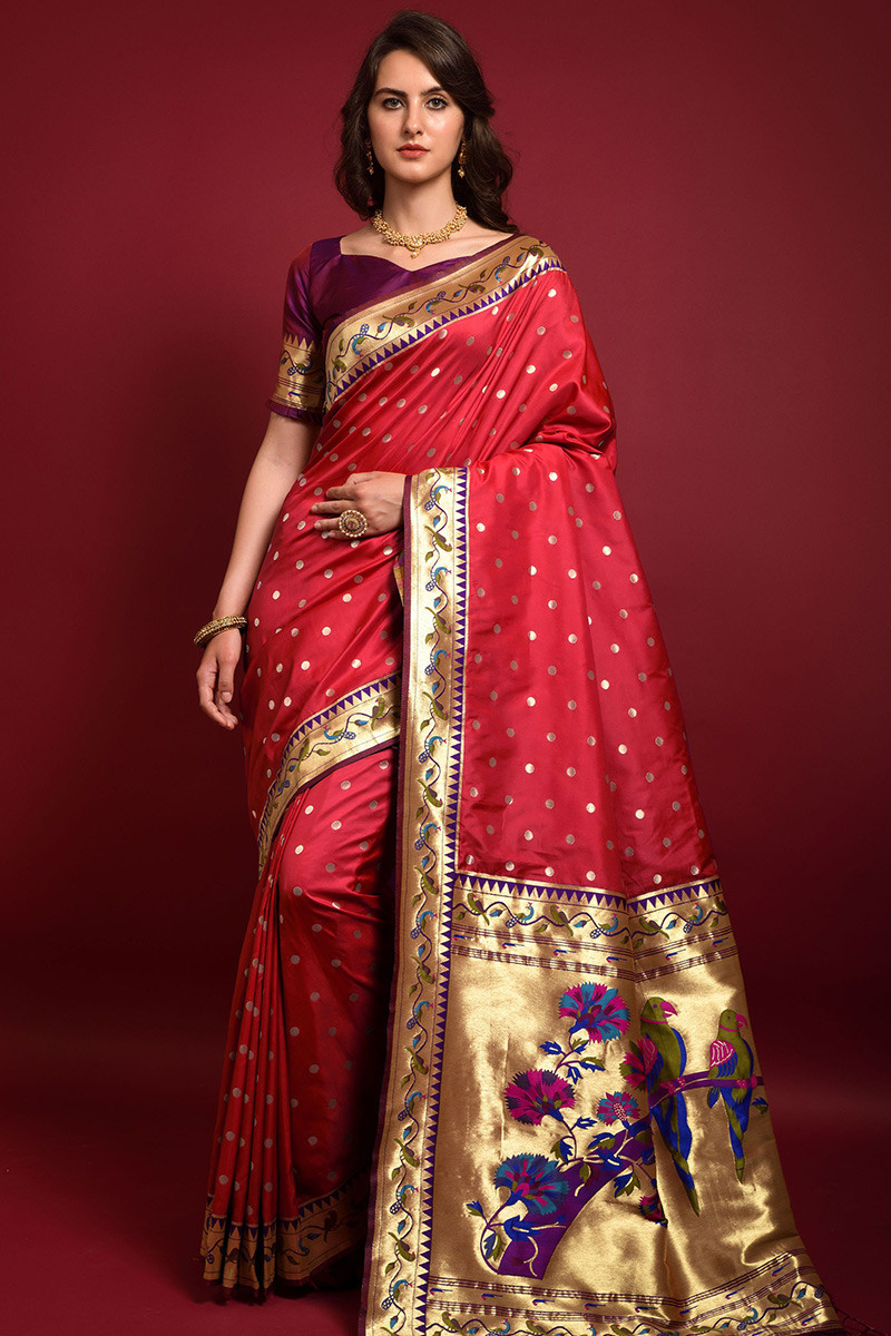 Red Banarasi Saree for Brides | Classic and Elegant