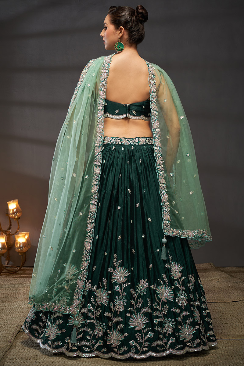 Green Blazer Dori Lehenga main image 0
