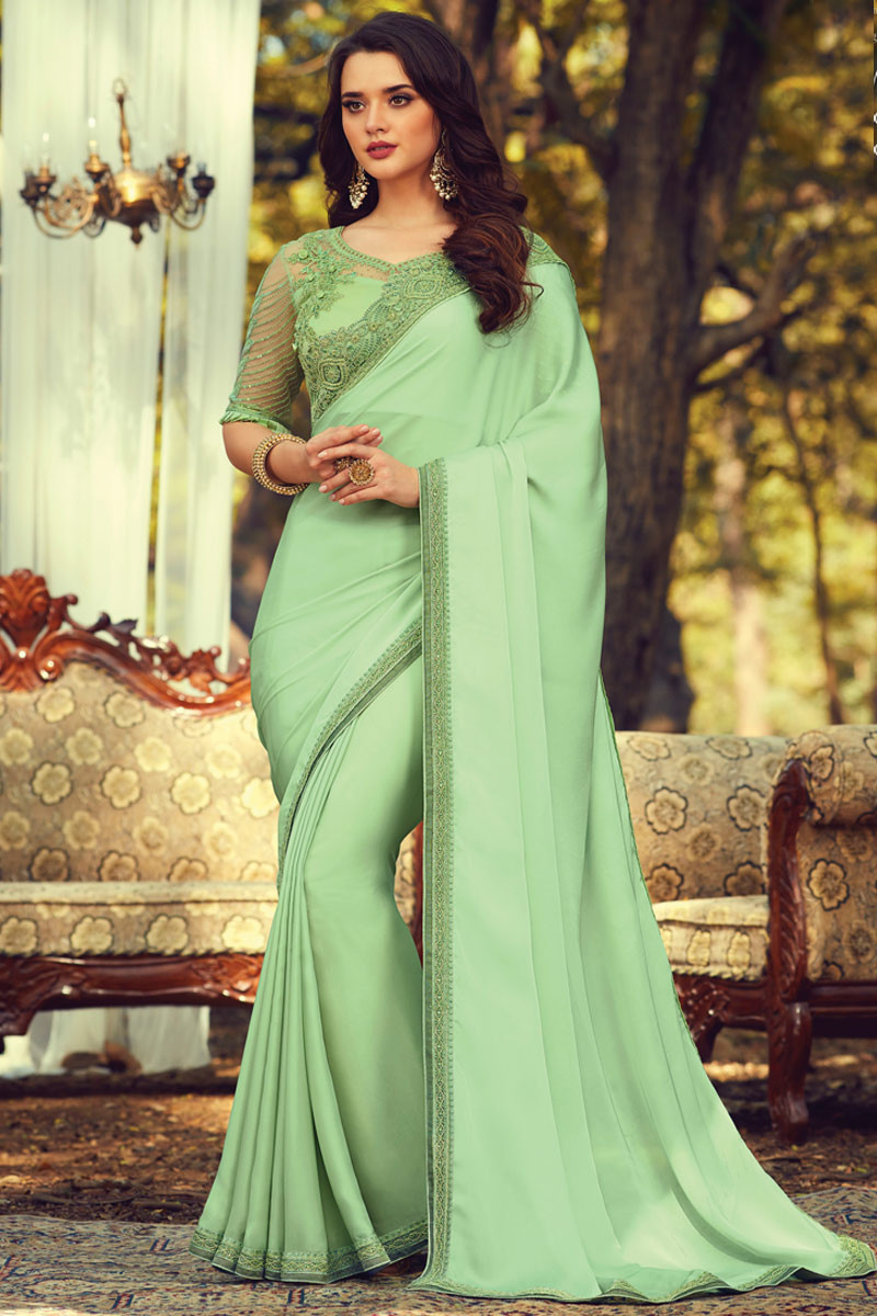 Emerald - M | Sarees for girls, Saree, Saree designs party wear