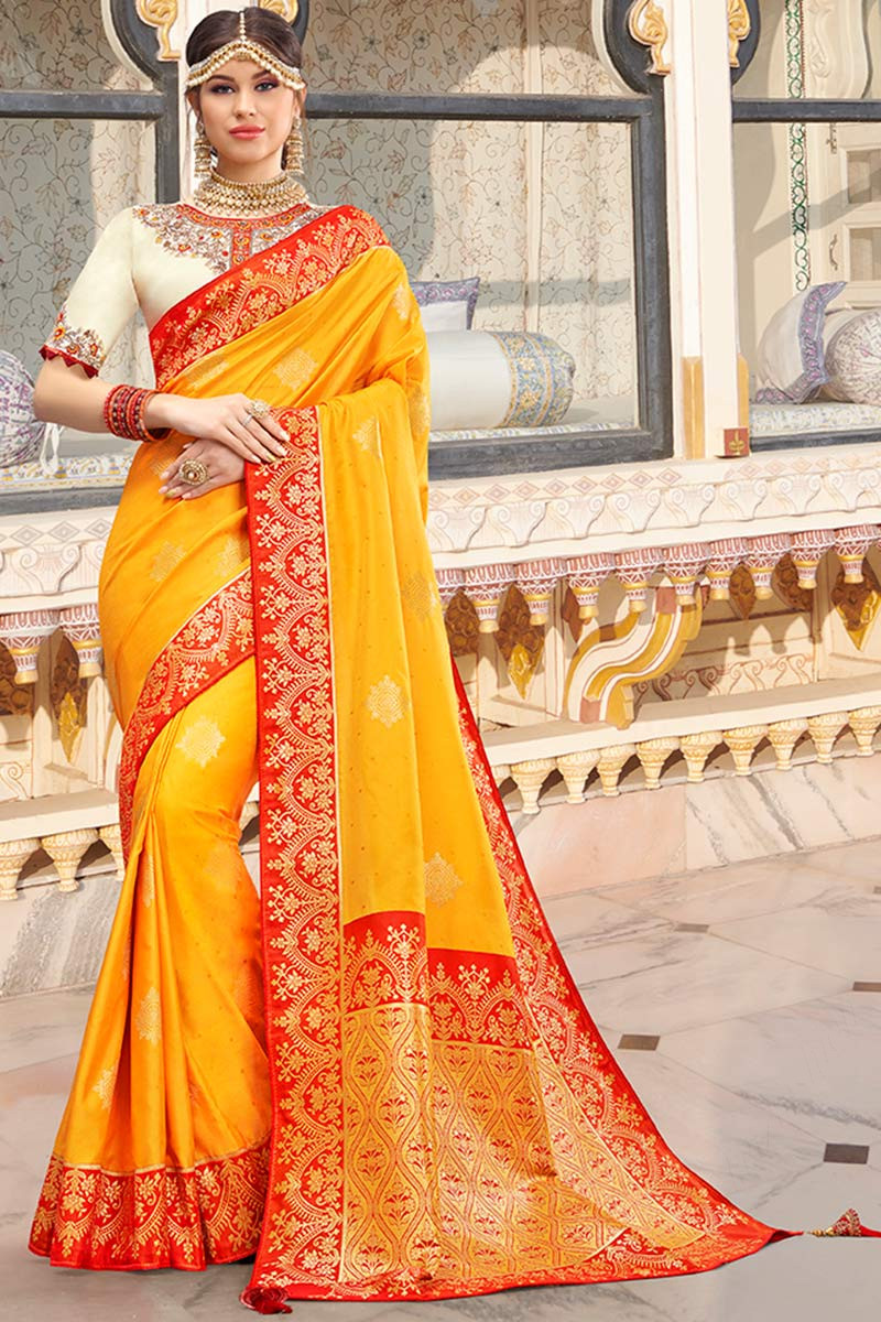 Peach rich silk wedding saree - G3-WSA53204 | G3fashion.com