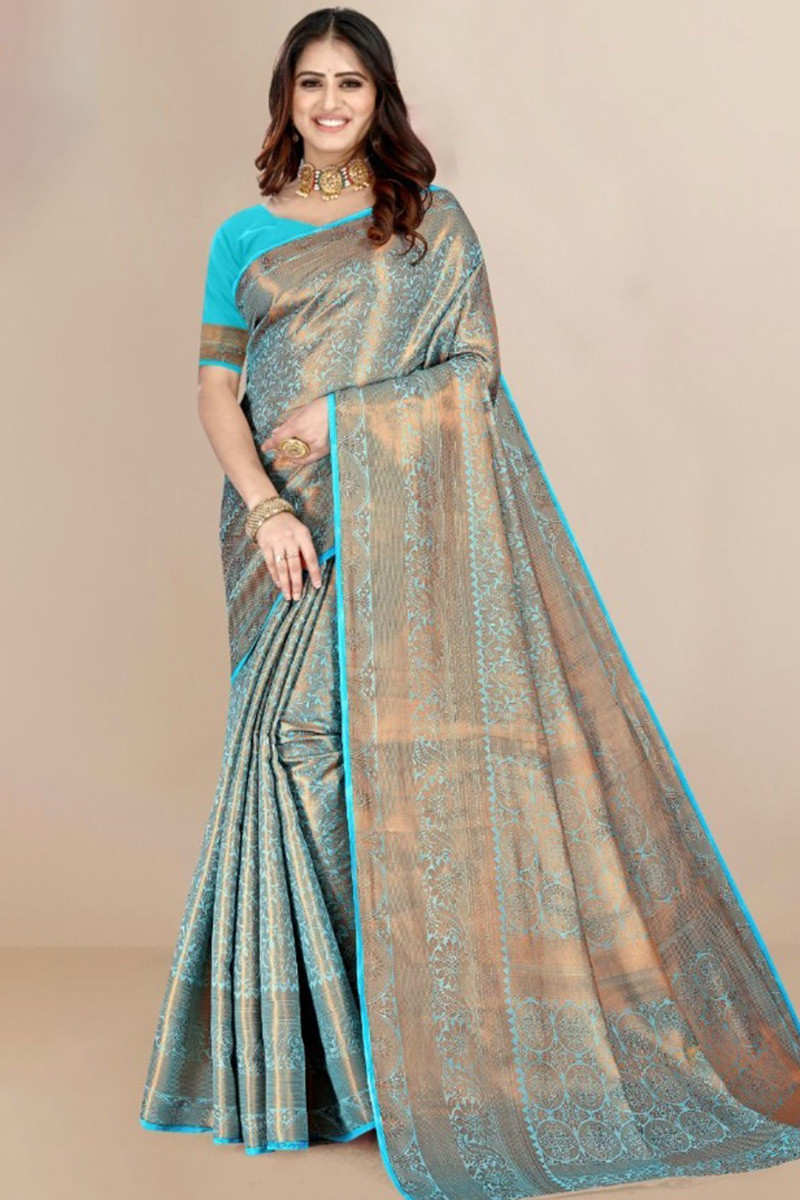 Dark Green Woven South Silk Saree | South silk sarees, Fancy sarees, Silk  sarees