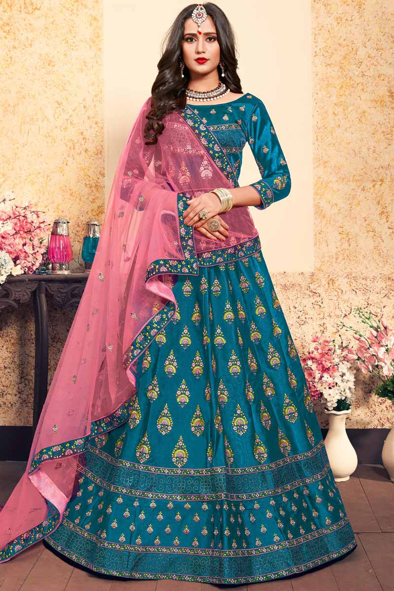 Sky blue cheap chaniya choli