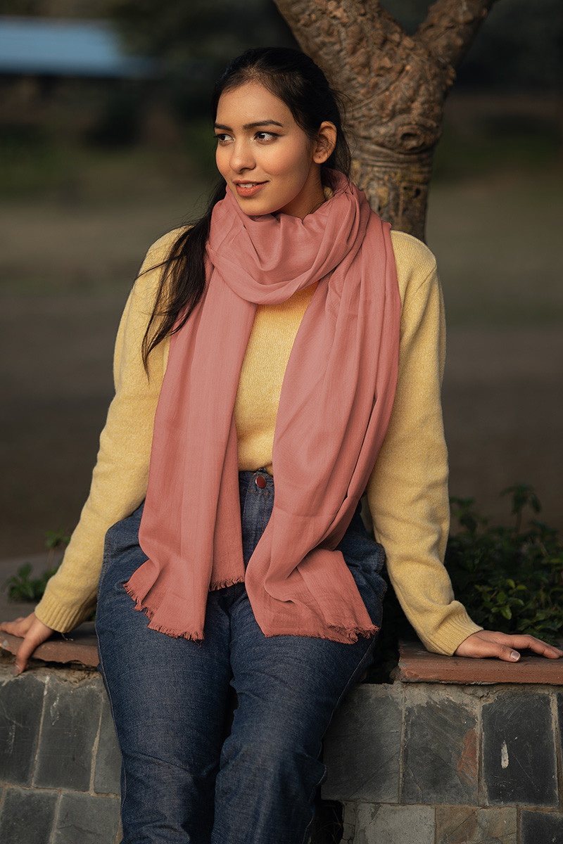 Light Brown Shawl, Wool and Silk Mix Shawls